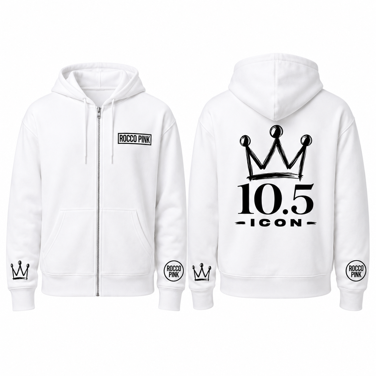 THE 10.5 ICON HOODIE WHITE