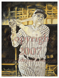 "The Golden Babe" Babe Ruth Portrait