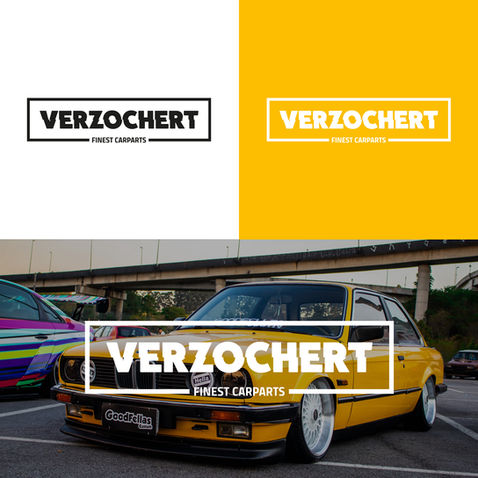 Verzochert Logo mit klarer Blockschrift für Tuningteile und hochwertige Autokomponenten