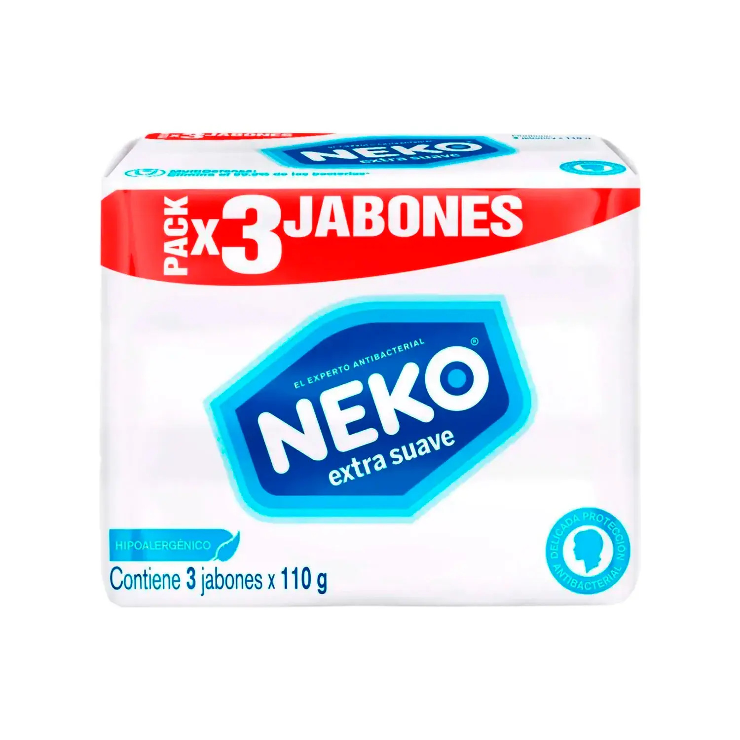 3 JABON ANTIBACT NEKO EXTRA SUAVE 110GRS