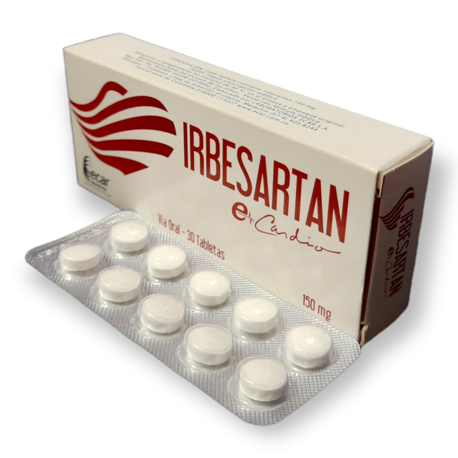 IRBESARTAN ECAR 150 MG 30 TBS(P)22365