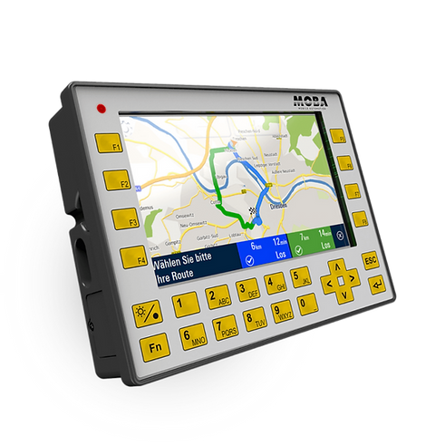 Fahrzeug-Bordcomputer mit GPS-Kartenanzeige – mobiles Terminal für Tourenplanung und Wiegedatenerfassung