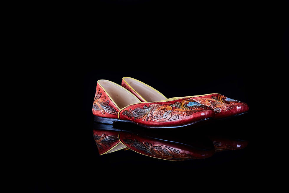 Thumbnail: Crimson Blossom - Women's Jutti