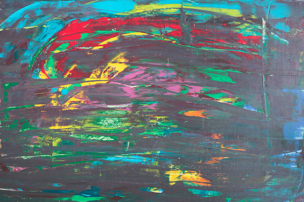 Vibrant abstract artwork with JD monogram symbolizing Josée Daris’ work in equity, diversity and inclusion