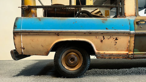 EL FIERRO VIEJO MINIATURA DIORAMA, CAMIONETA FORD F-150