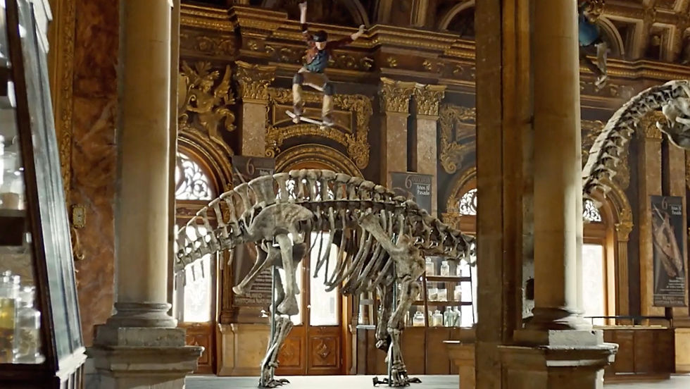 DORITOS - Skaters in Natural History Museum Commercial Production Designer RAM Rafael Mandujano - filmed in Mexico