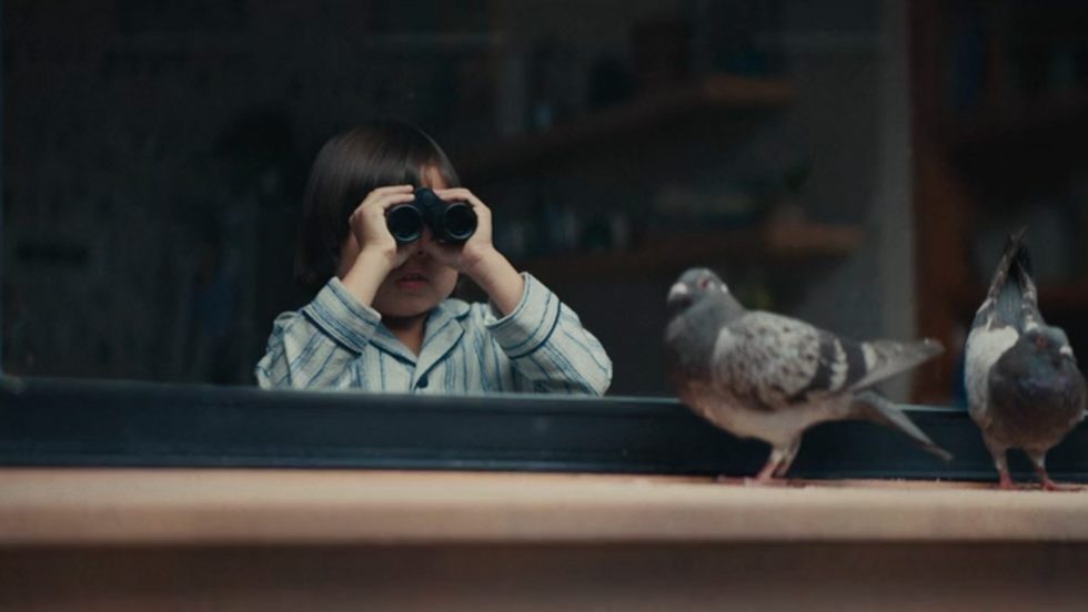 NERDWALLET Commercial filmed in Mexico City - set design and set dressing: Living Room that opens to flower field, opening walls mechanism