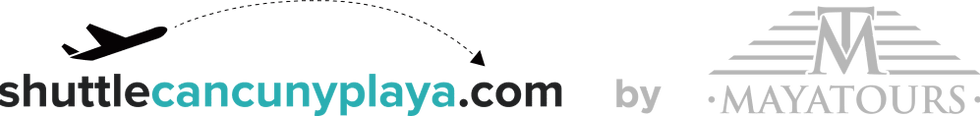 logo imagen anterior de shuttle cancun y playa by mayatours