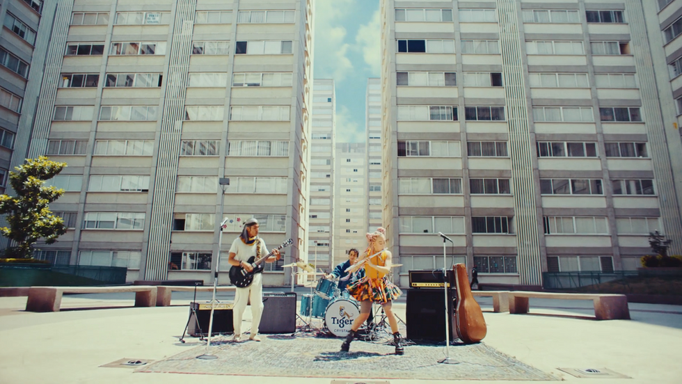 TIGER CRYSTAL Commercial filmed in Mexico City - set design and set dressing: Arcade bar, Buildings Plaza, Pin Pon Roof Top, Construction Site