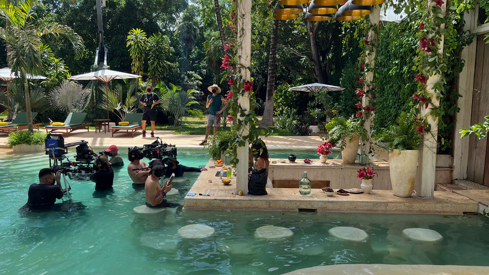 BLINK TWICE Filmed in Merida, Mexico -  Behind the scenes, Art Director On Set