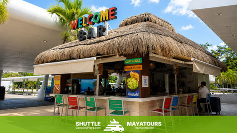Welcome Bar punto de encuentro de MAYATOURS en la Terminal 2 del Aeropuerto Internacional de Cancún