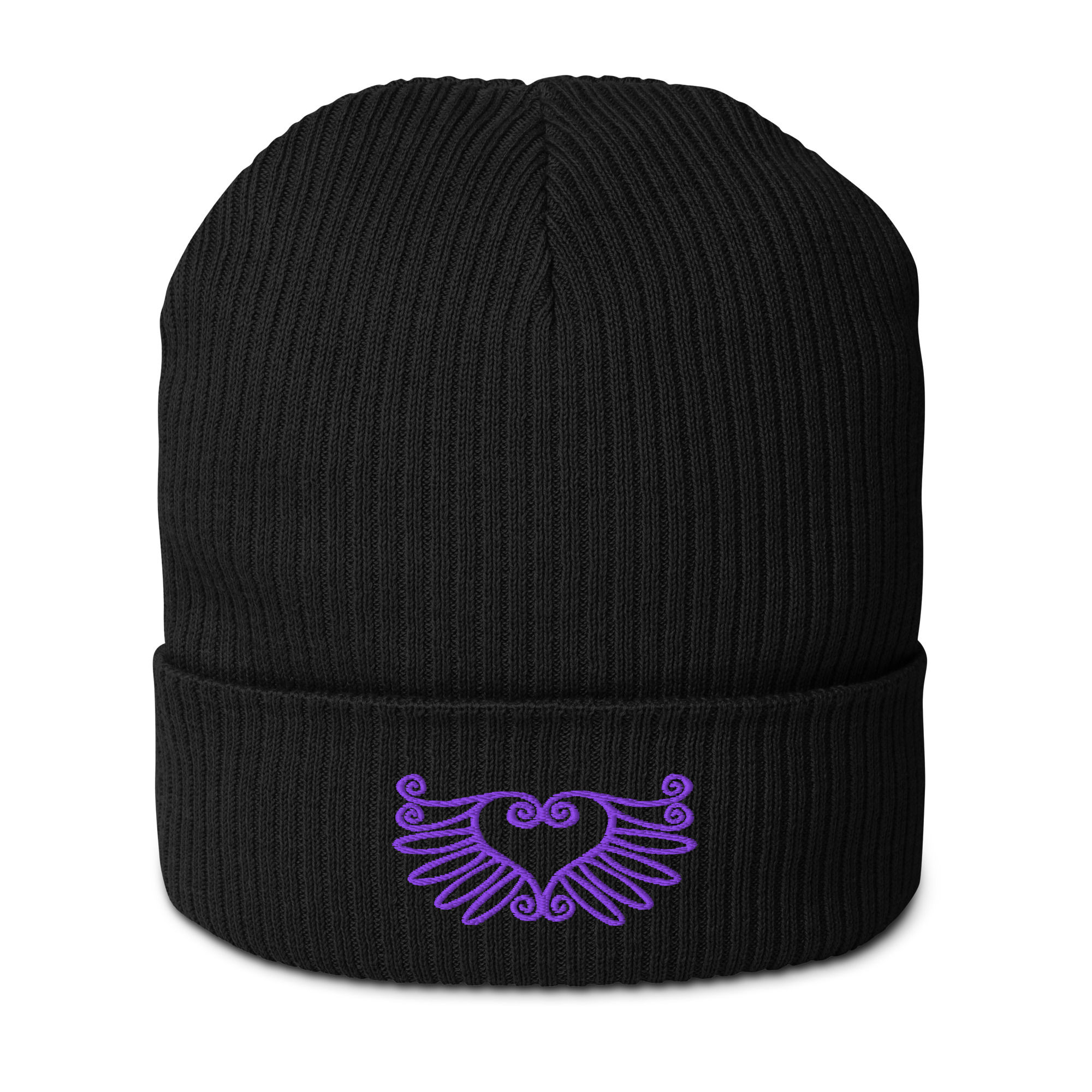 Official Haight Ashbury Festival Heart Symbol Embroidered Organic Cotton Beanie