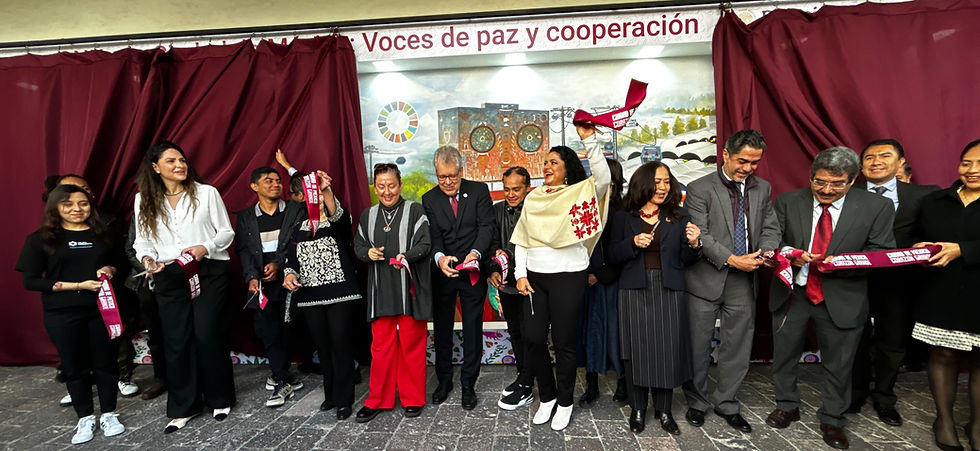 INAUGURA LA SECRETARIA DE TURISMO, ALEJANDRA FRAUSTO GUERRERO, EL MURAL LA ONU Y LA CIUDAD DE MÉXICO: VOCES DE PAZ Y COOPERACIÓN.