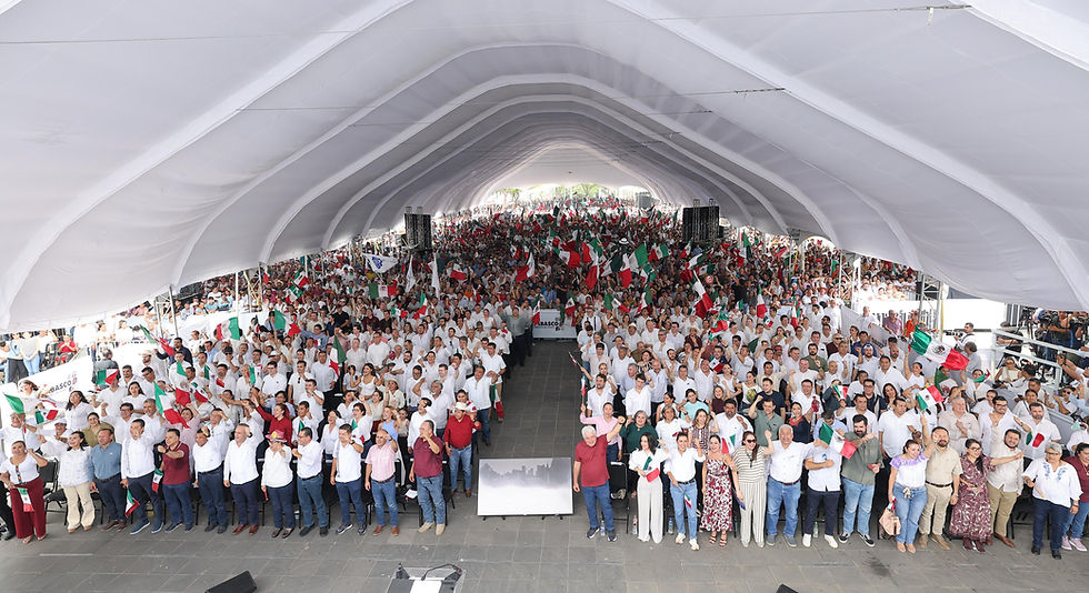Sheinbaum rinde cuentas en Tabasco ante 20 mil: Convoca a defender la patria junto a Javier May