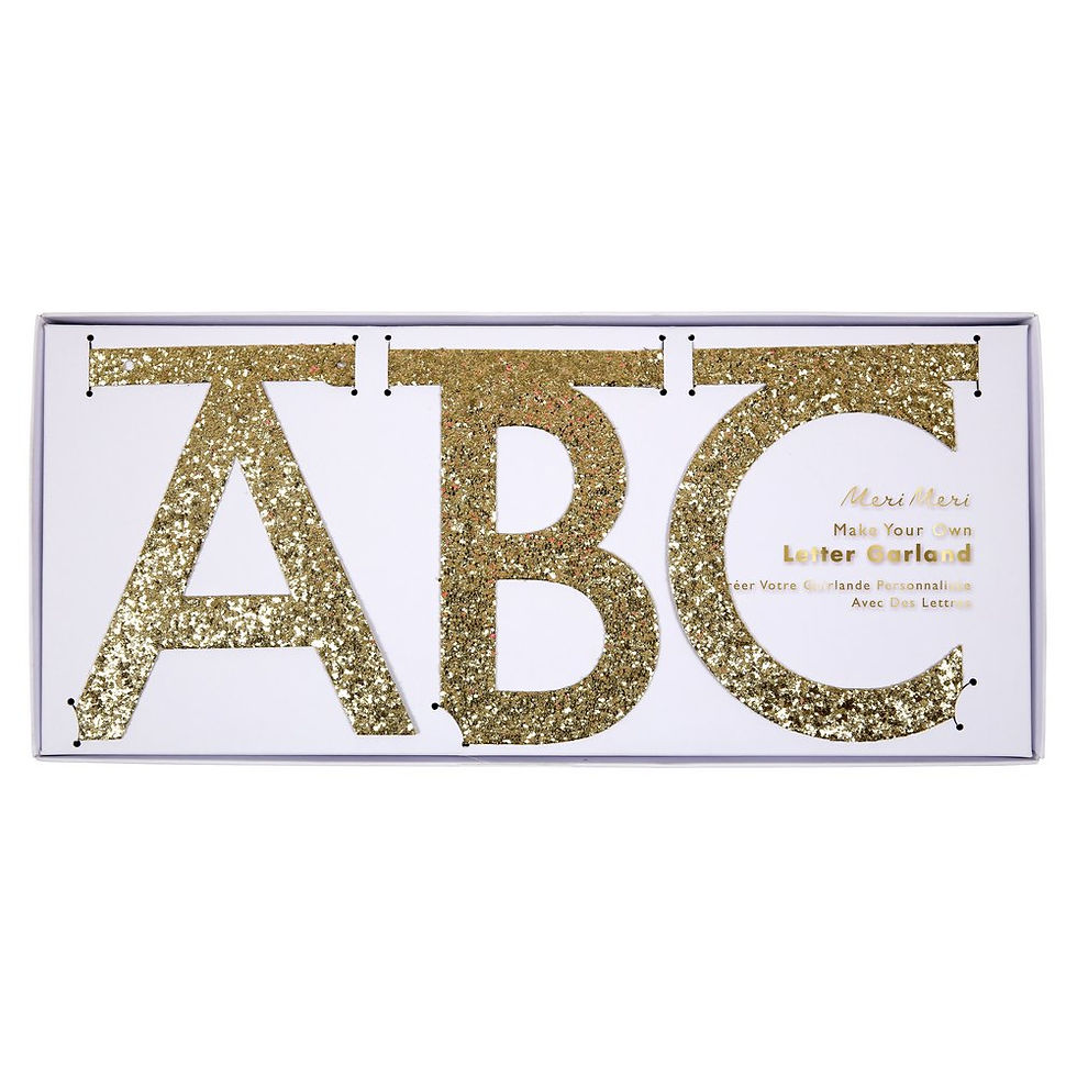 Thumbnail: Gold Glitter Letter Garland Kit