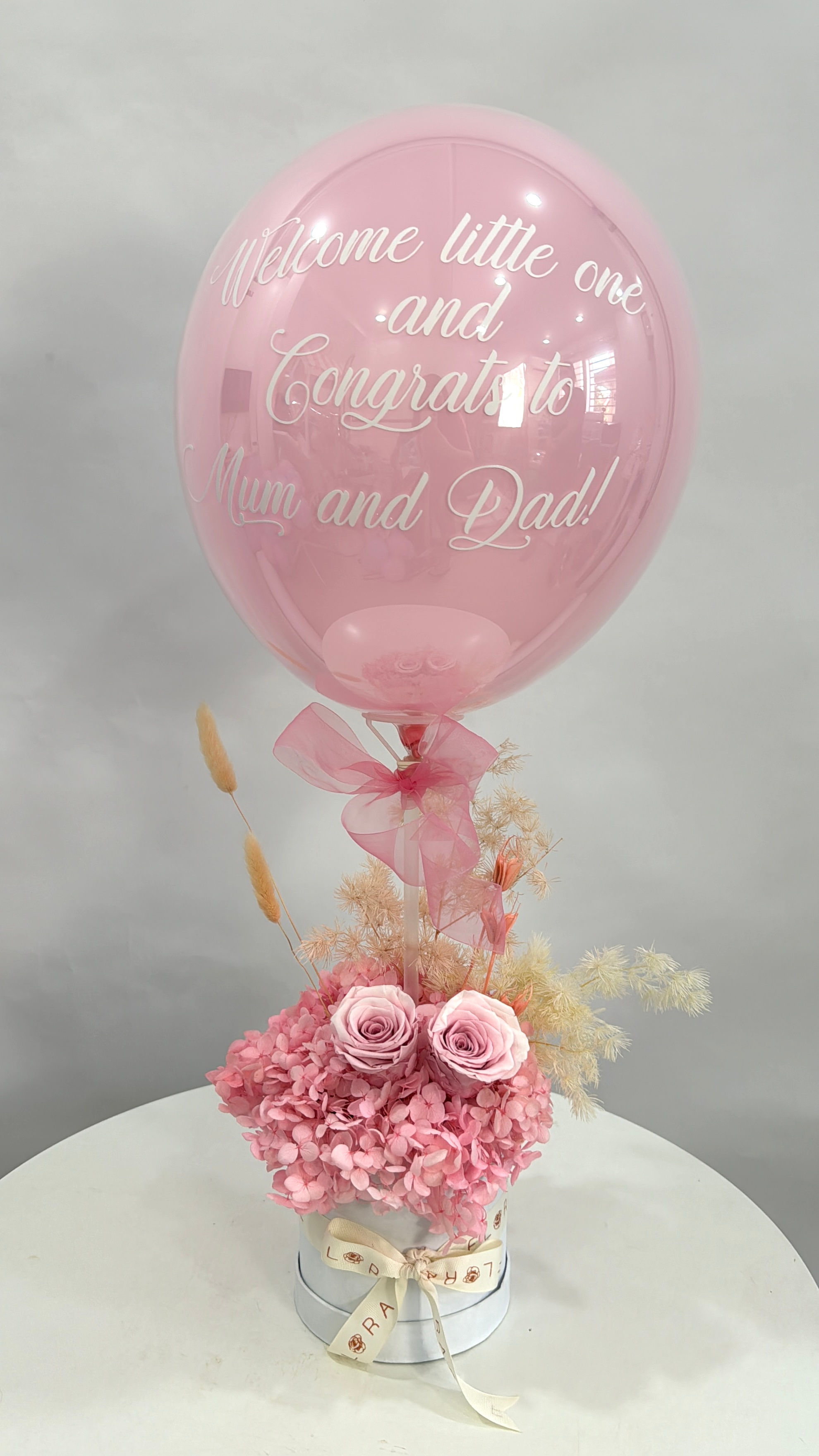 Petite Bubble in Bloom (2 Roses)