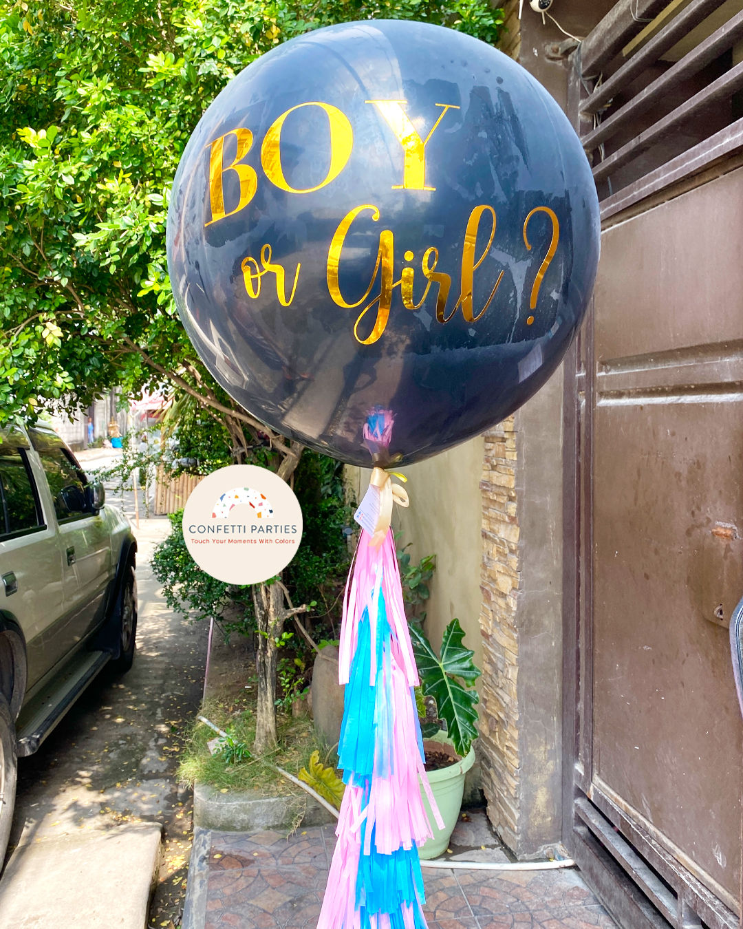 Jumbo Gender Reveal Balloon Pop (Helium-inflated)