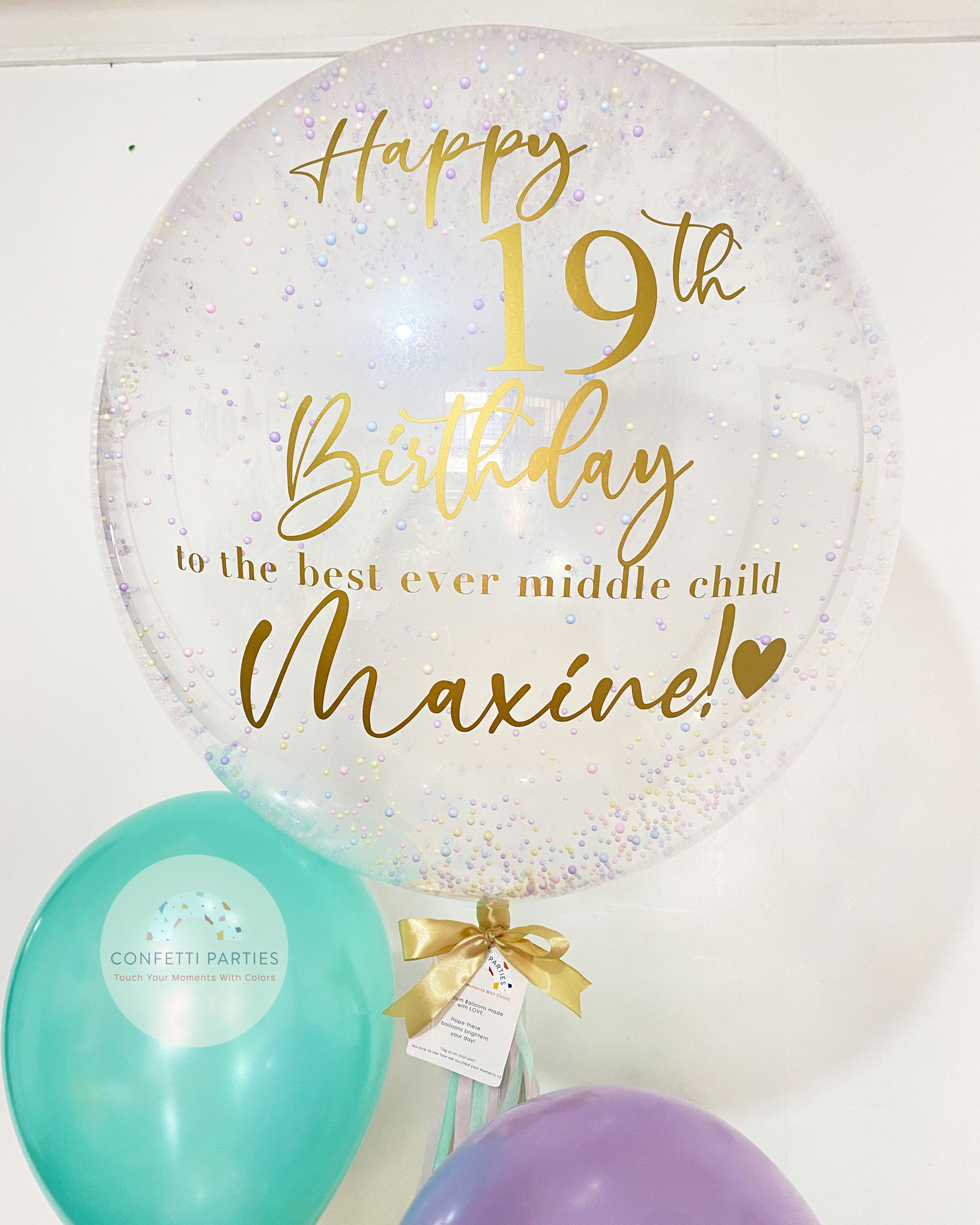 Bubble 24" Greeting Dippin' Dots Balloon (Jumbo Bubble)