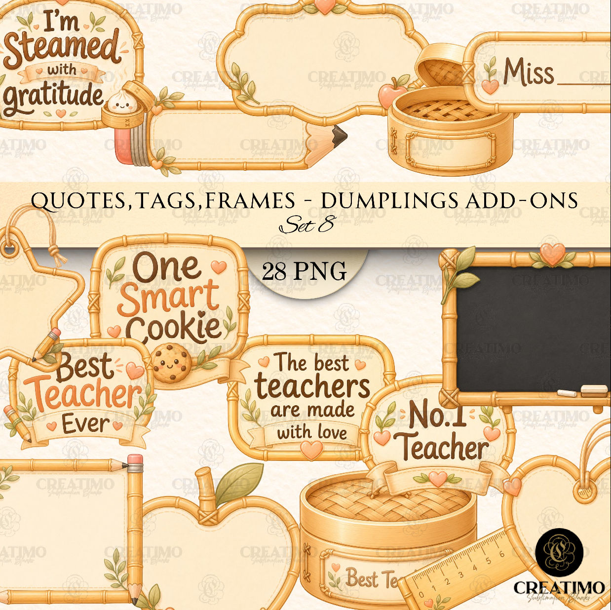 QUOTES,TAGS,FRAMES for DUMPLINGS Set 8