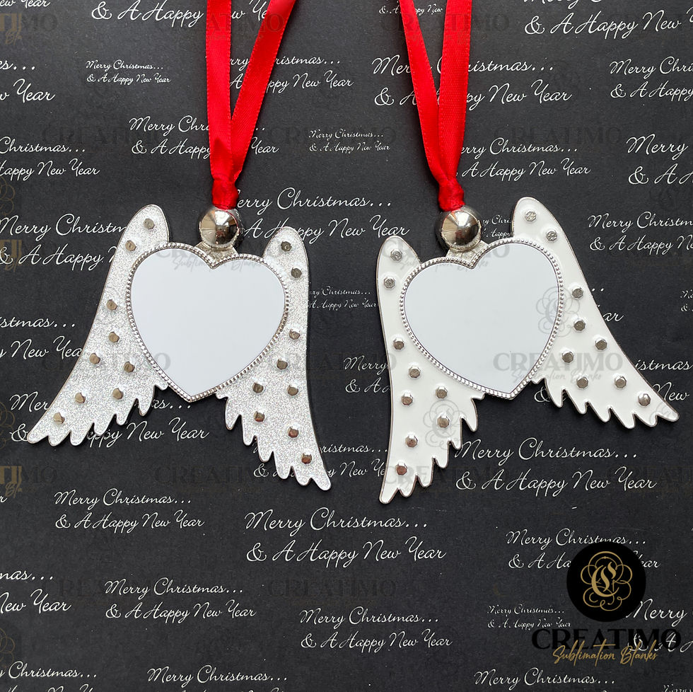 HANGING HEART WITH WINGS gloss or glitter