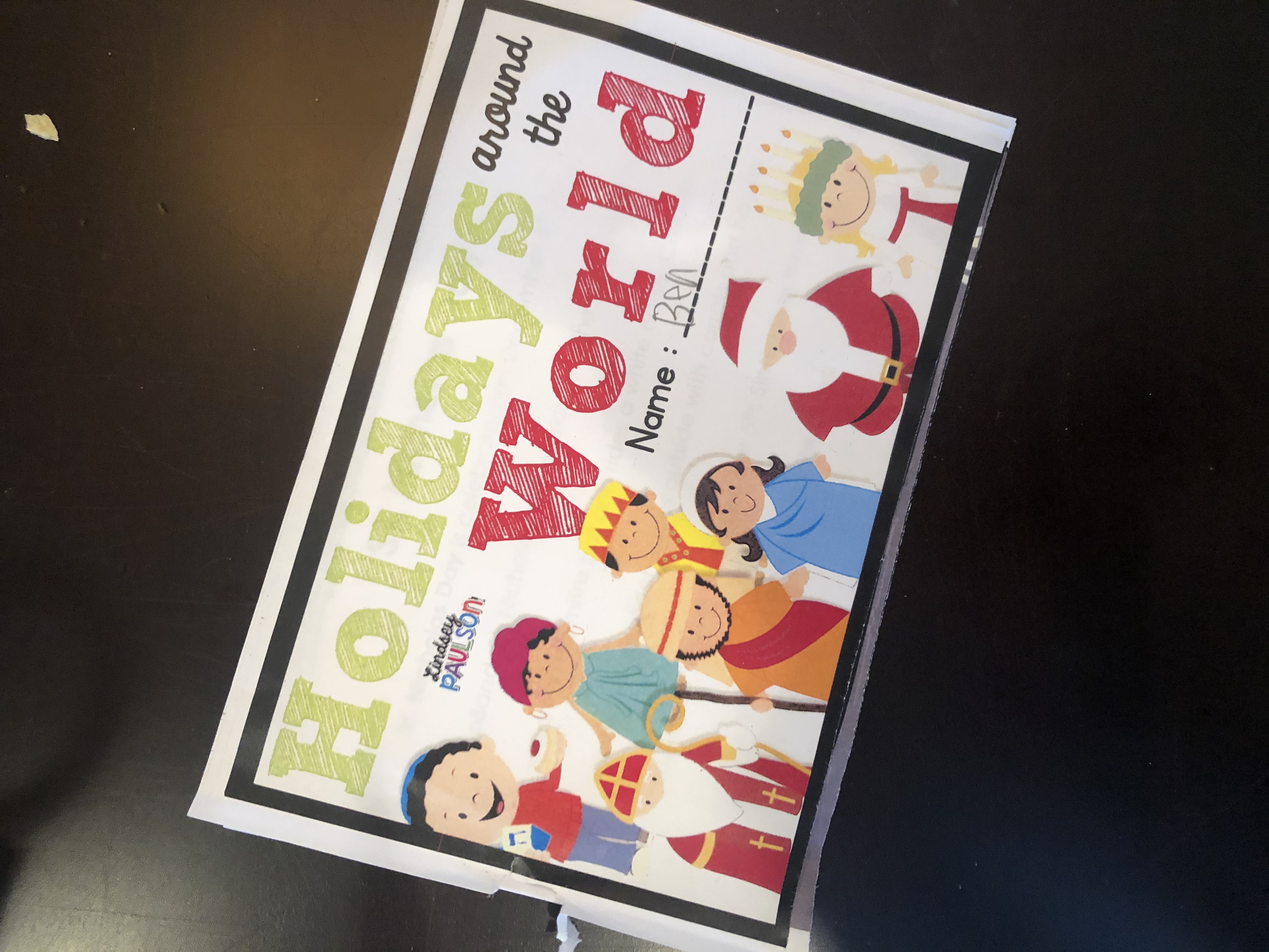 Holiday learning-- Mrs. Sheridan's 1st Grade class learns about Holidays around the World this week. content media