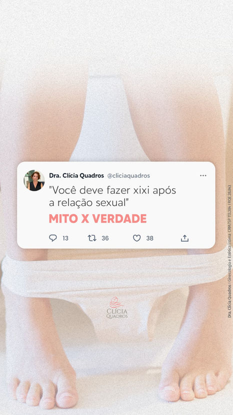 Você faz xixi após o sexo?