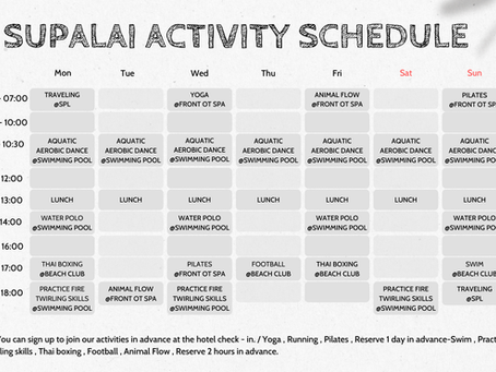 ACTIVITY SCHEDULE