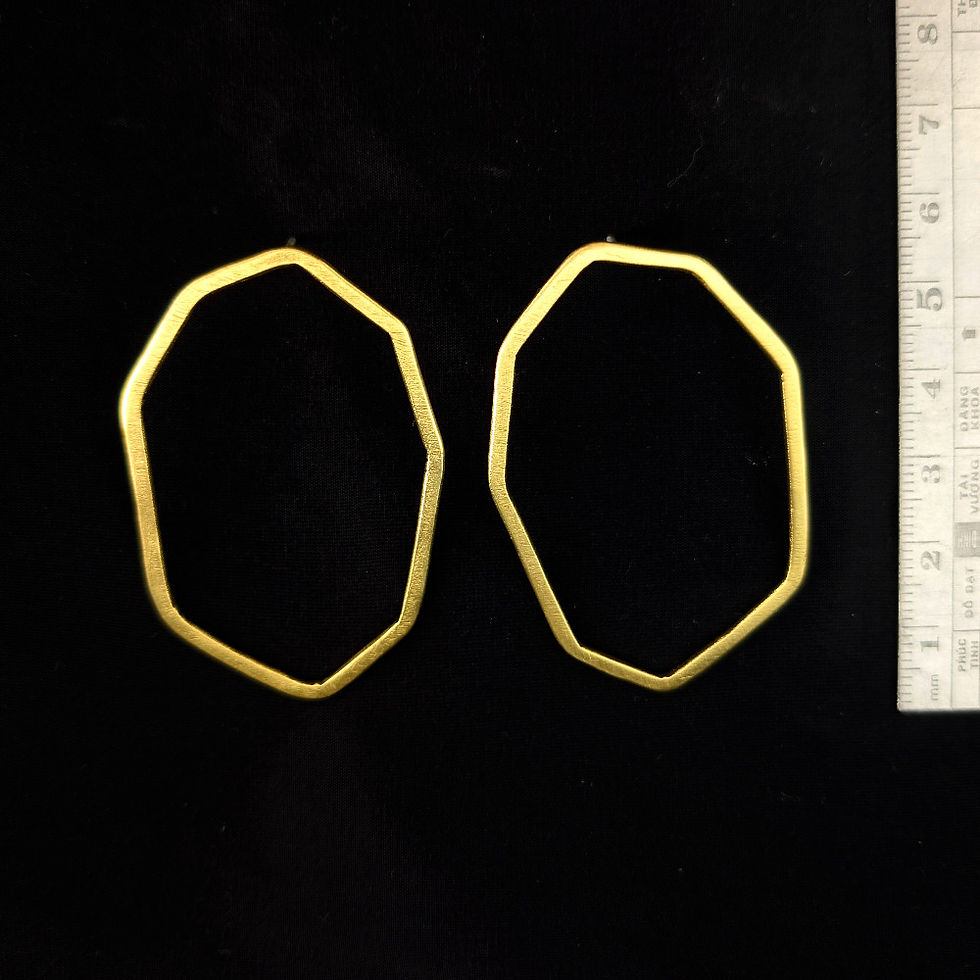 Thumbnail: 'Vertex' Brass Earrings