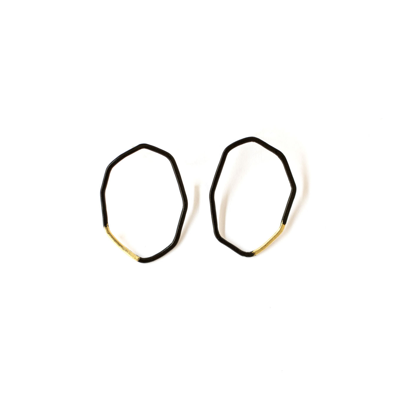 'Orbis 1' Earrings with the Eclipse patina