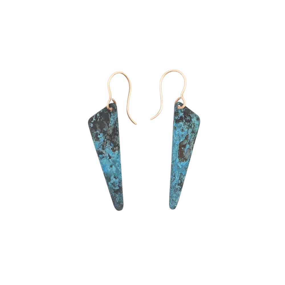 Triangle Copper Earrings