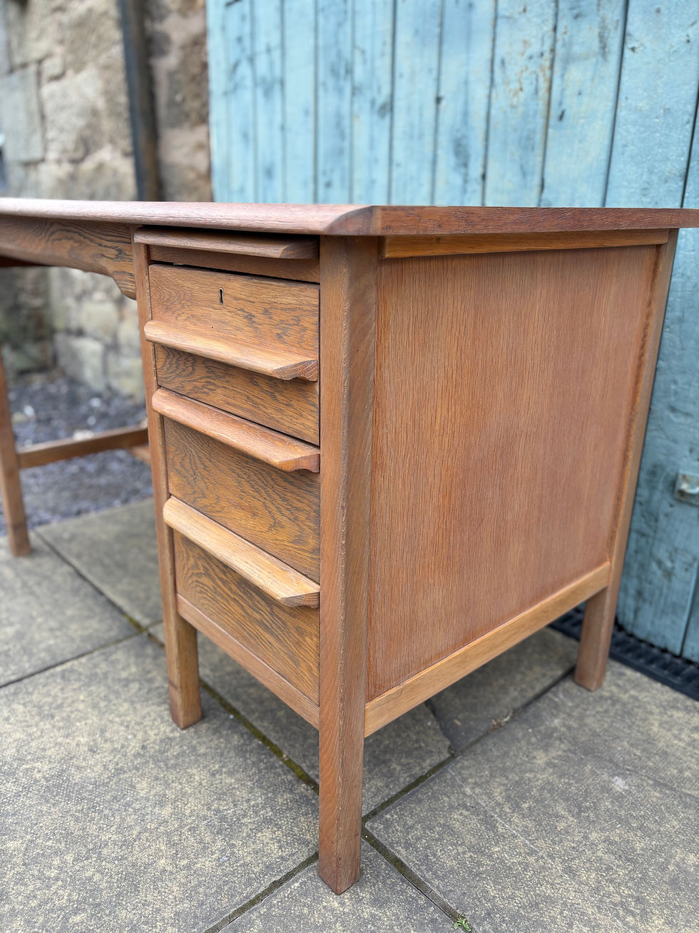 Thumbnail: Mid Century Oak & Beech Desk 