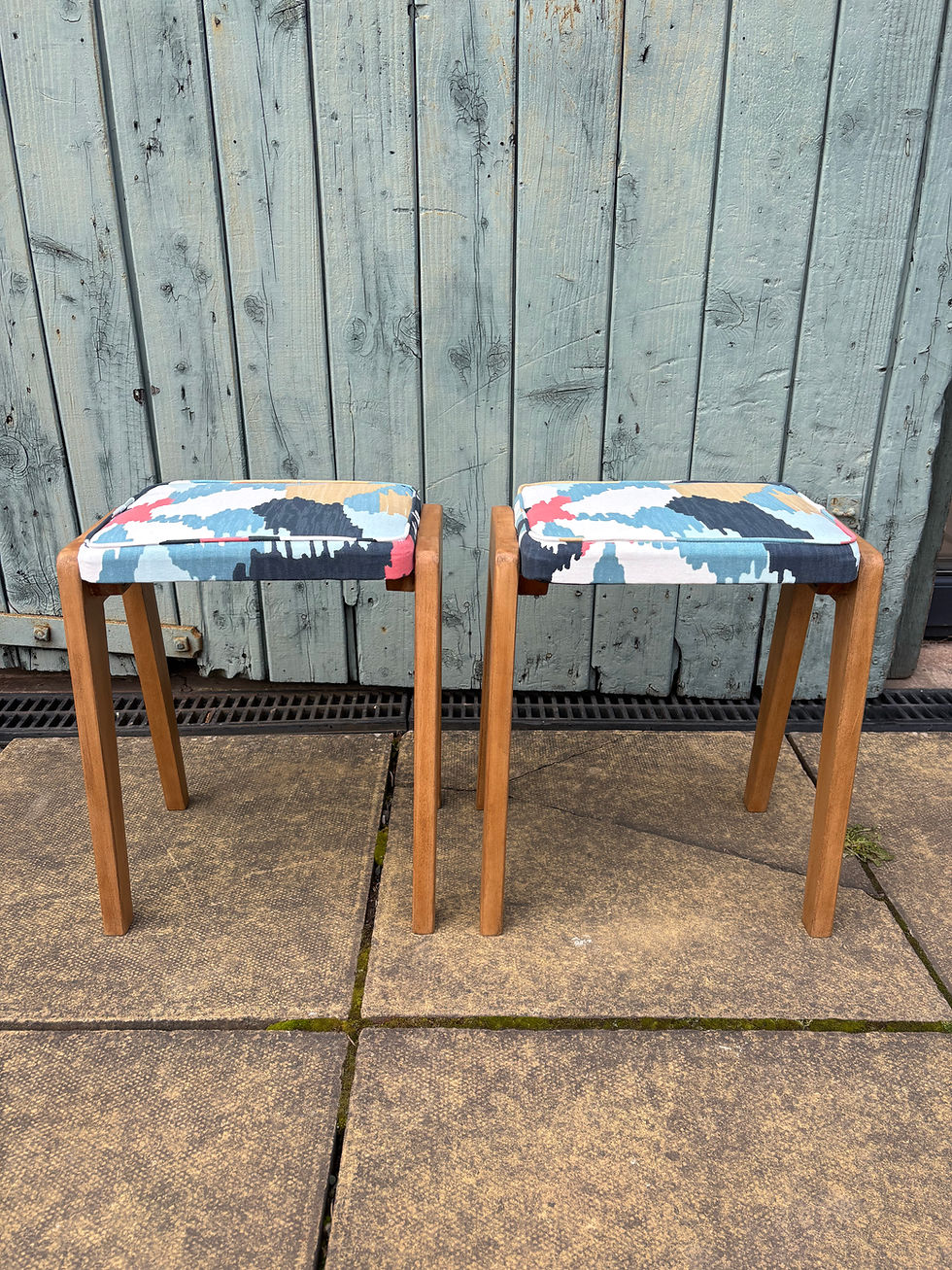 Thumbnail: Pair of Mid Century Stools 