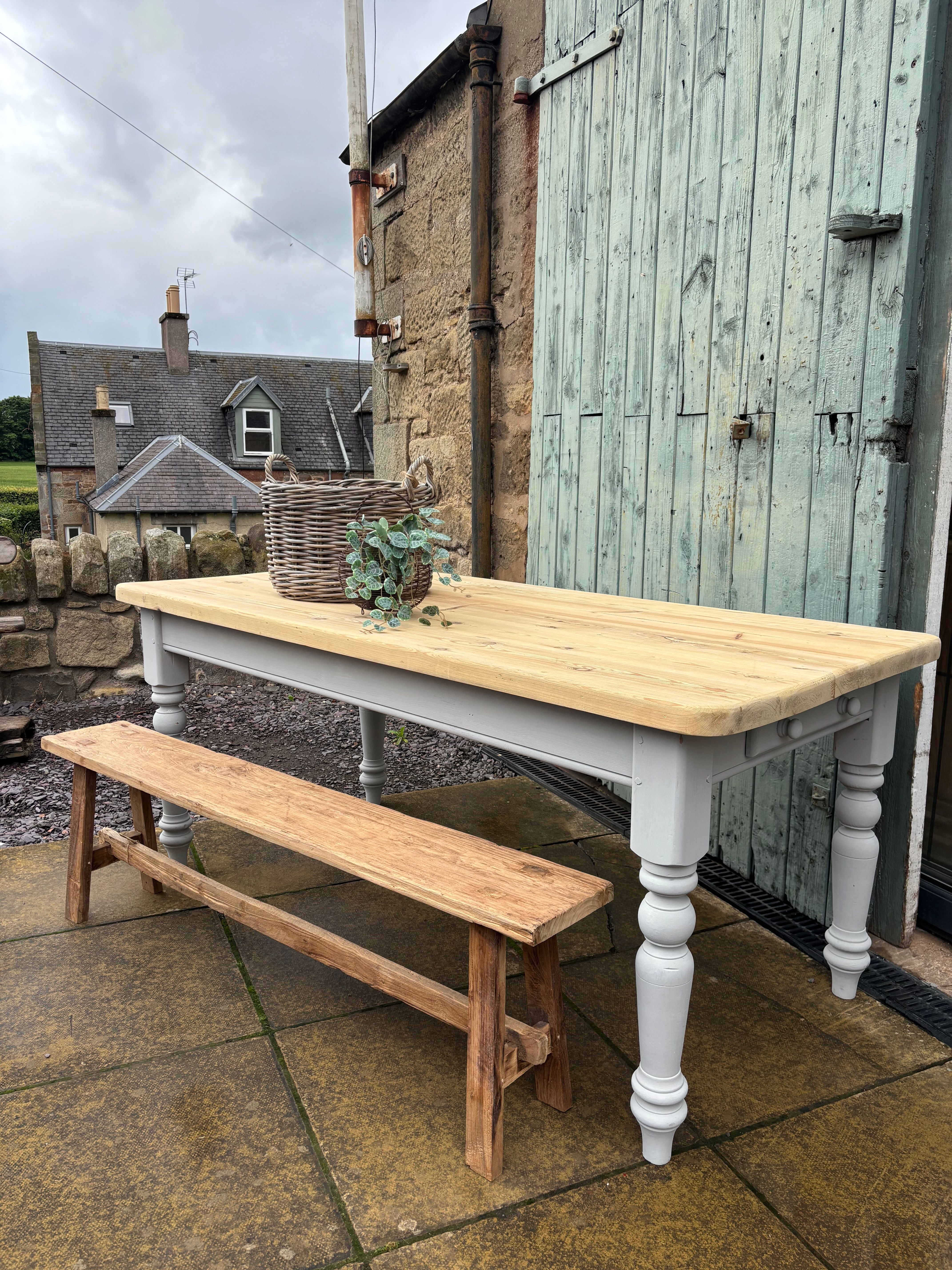 Pine Farmhouse Dining Table 