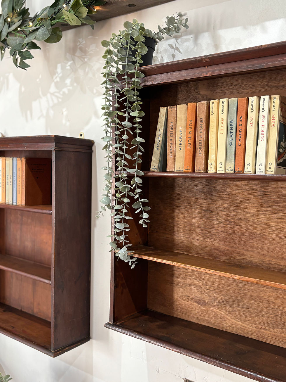 Thumbnail: Pair of Mahogany Wall Mounted Shelves