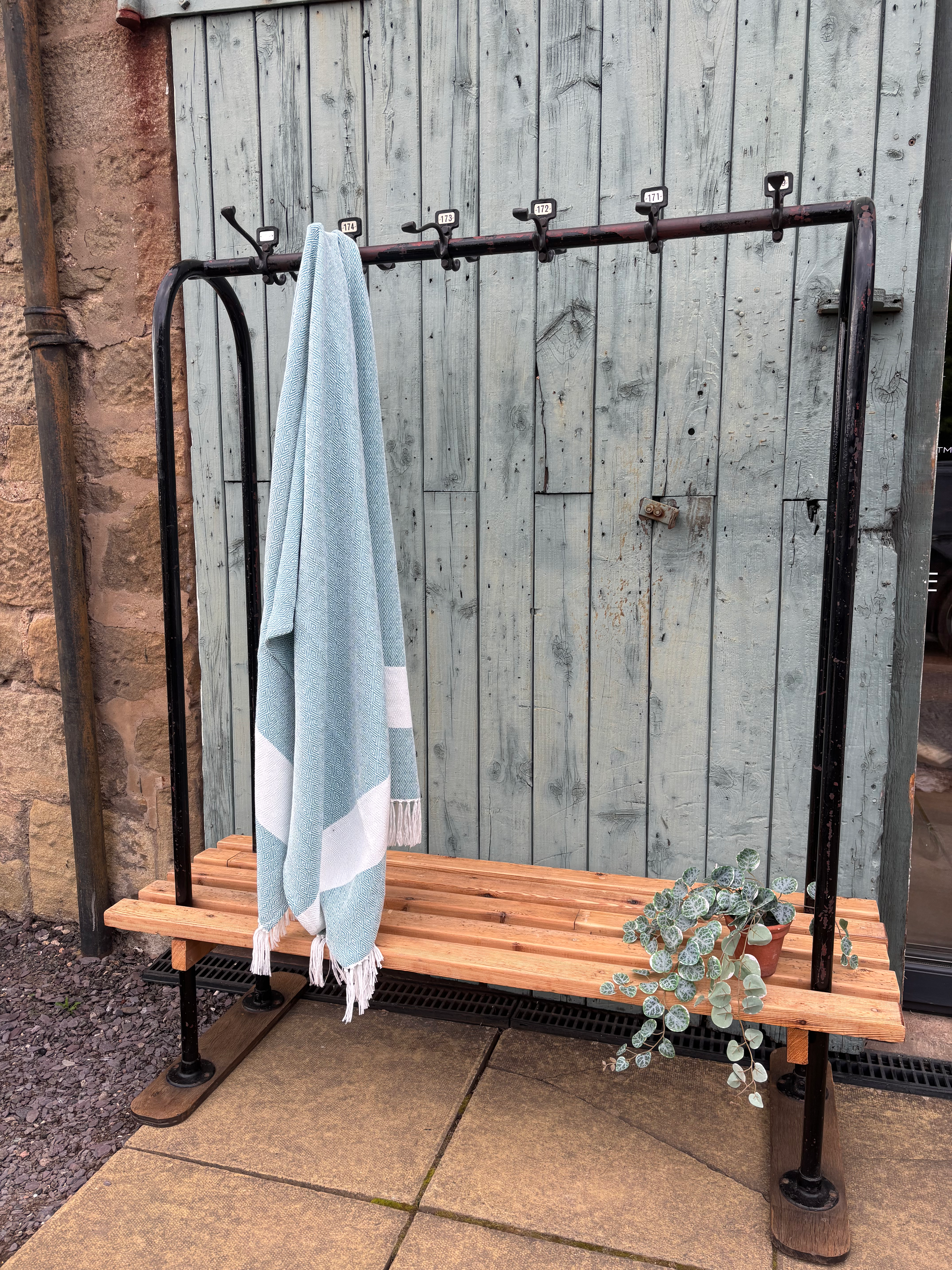 Victorian Cast Iron Coat Rack / Bench