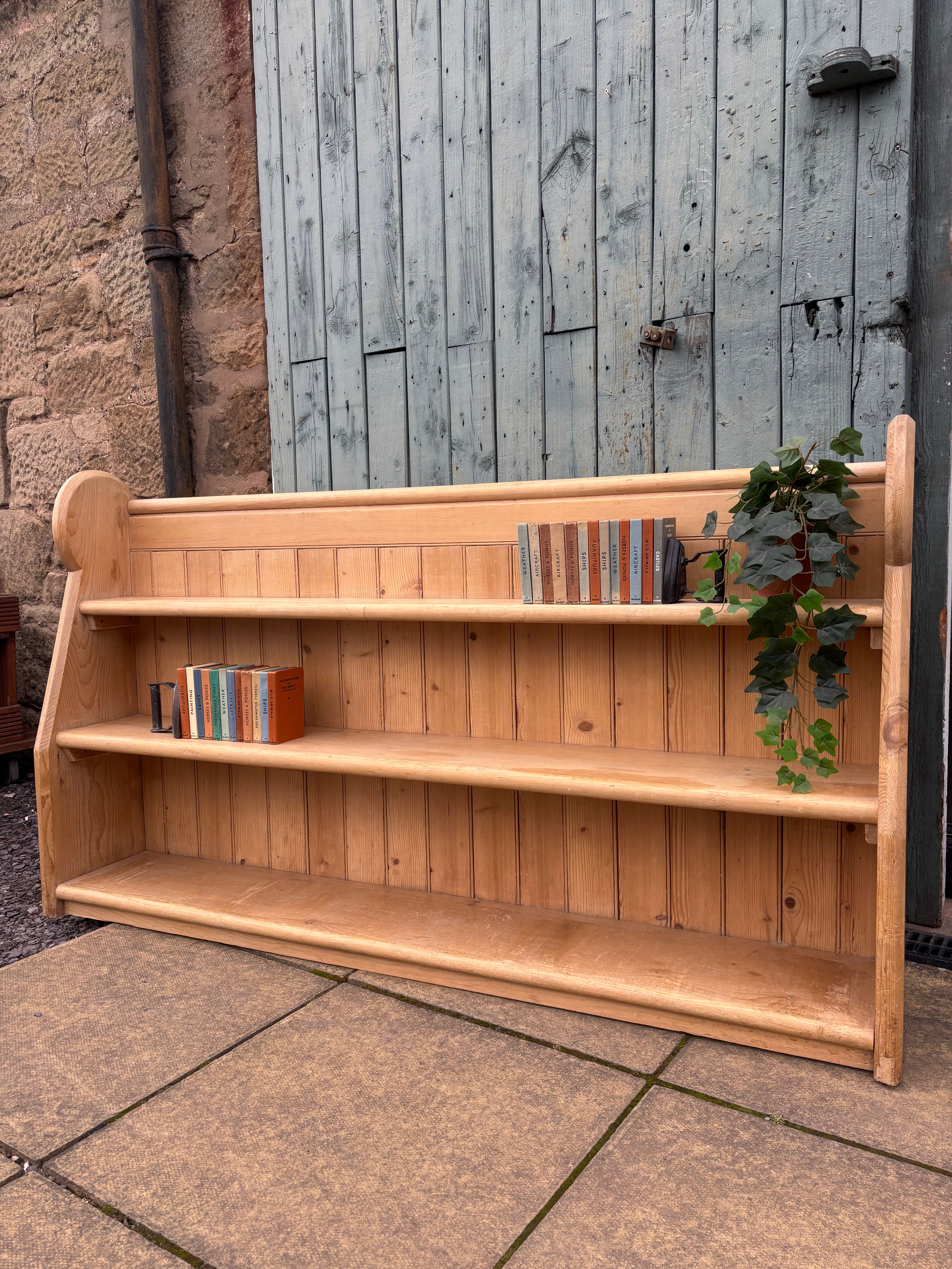 Wooden Pew Bookcase 