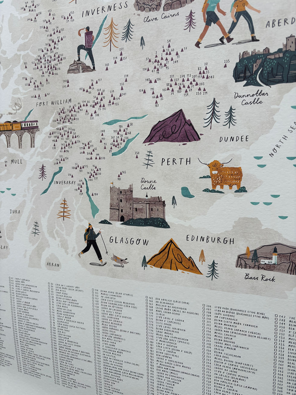 Thumbnail: The Munros A2 Map Checklist