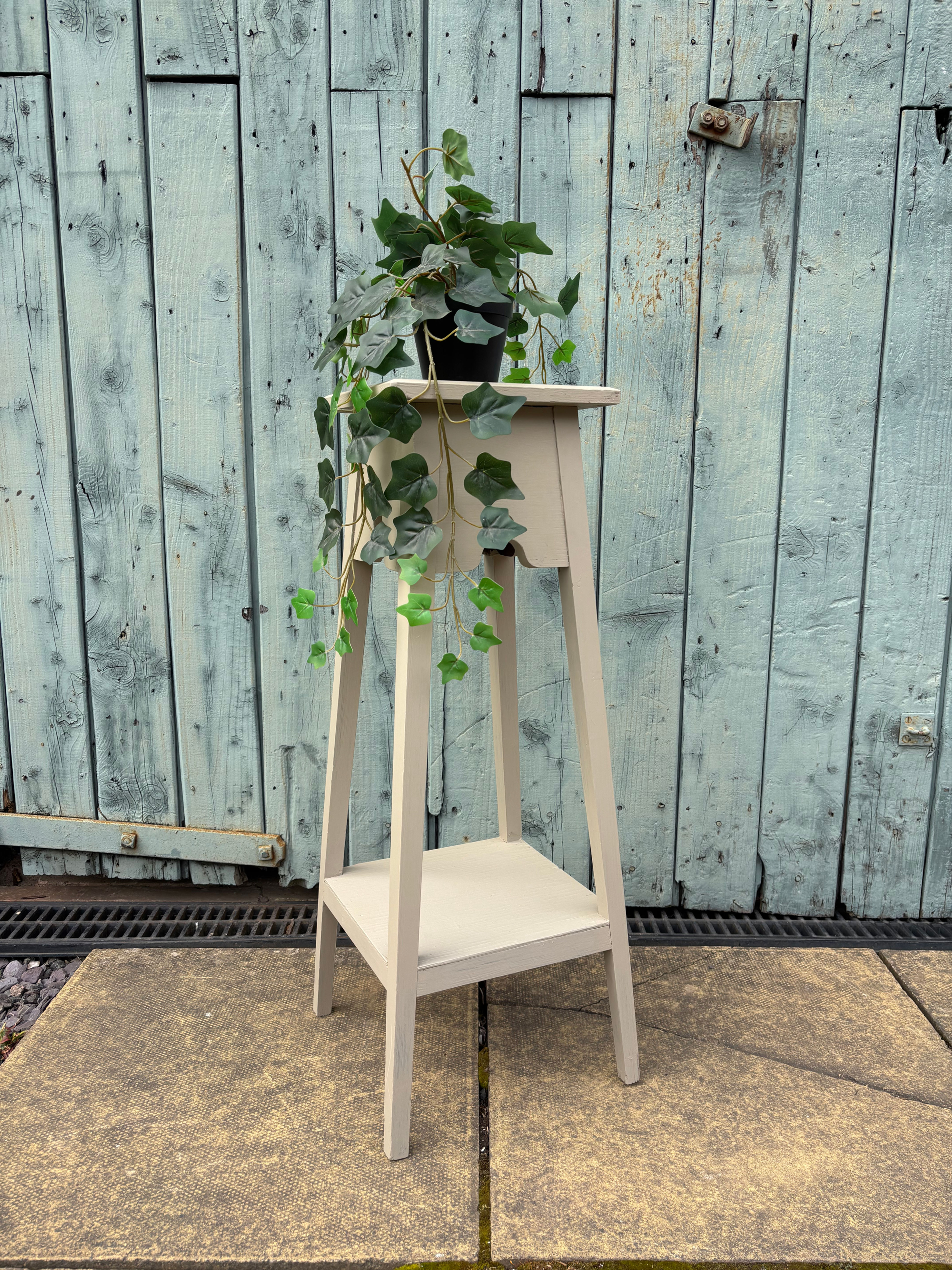 Painted Wooden Plant Stand 