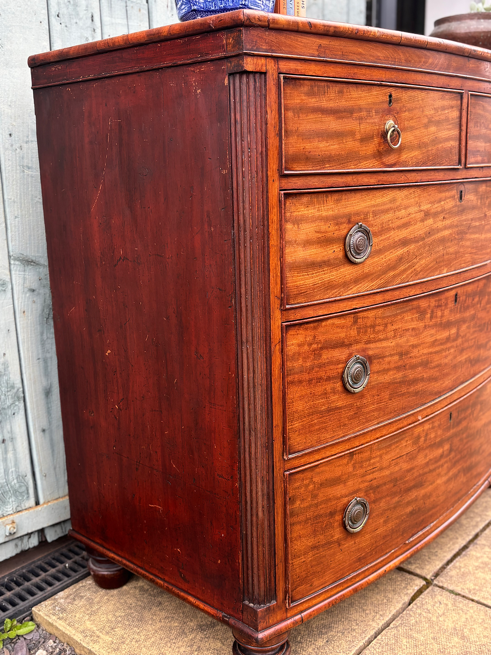 Thumbnail: Regency Bow Fronted Chest of Drawers 