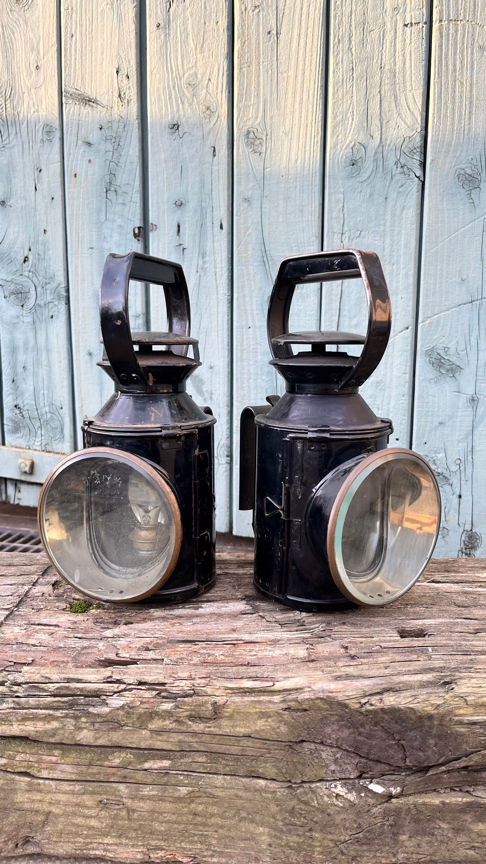 Vintage British Railways Hand Signal Lamp