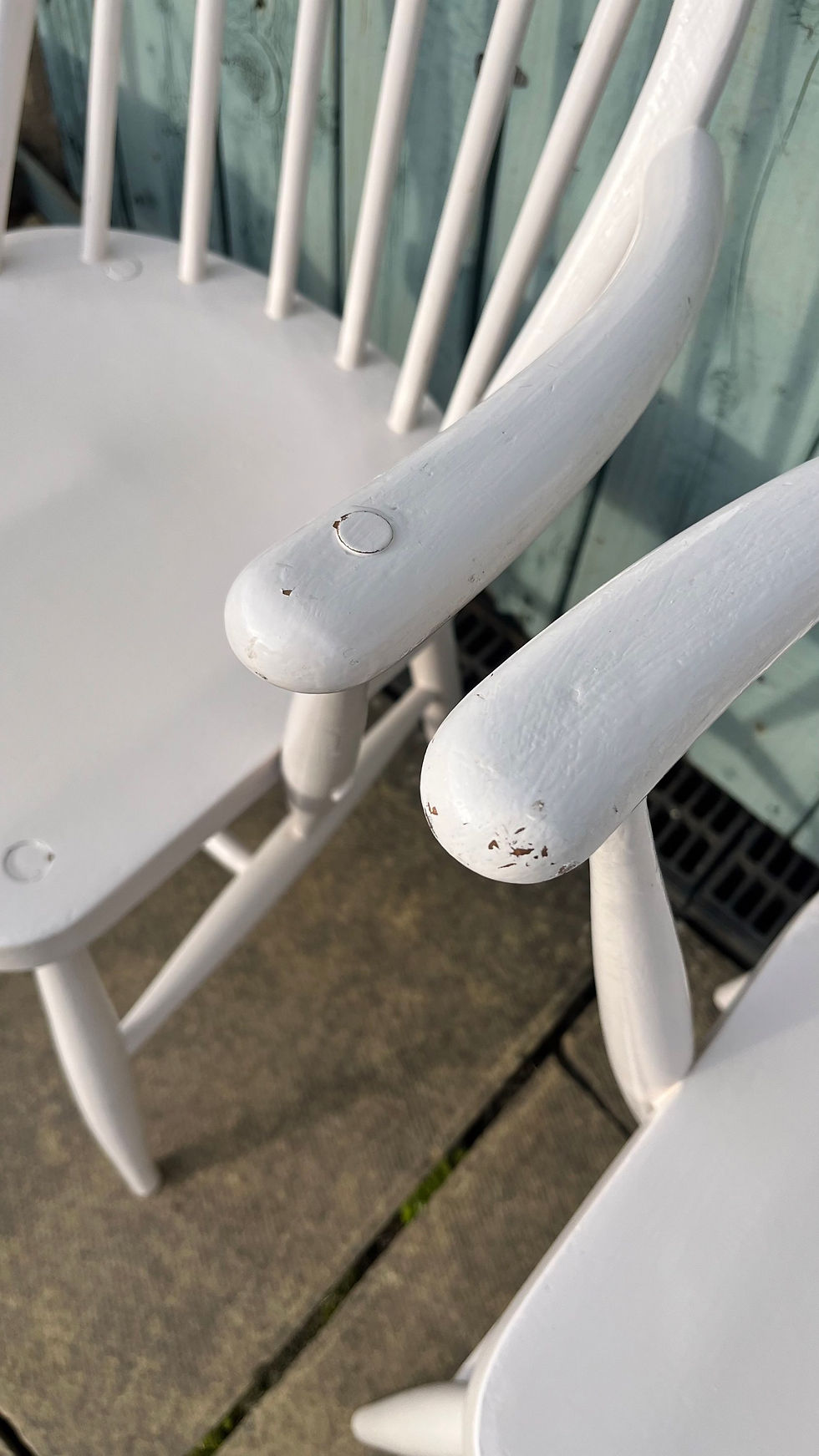 Thumbnail: 4 Ercol Style Mid Century Painted Chairs