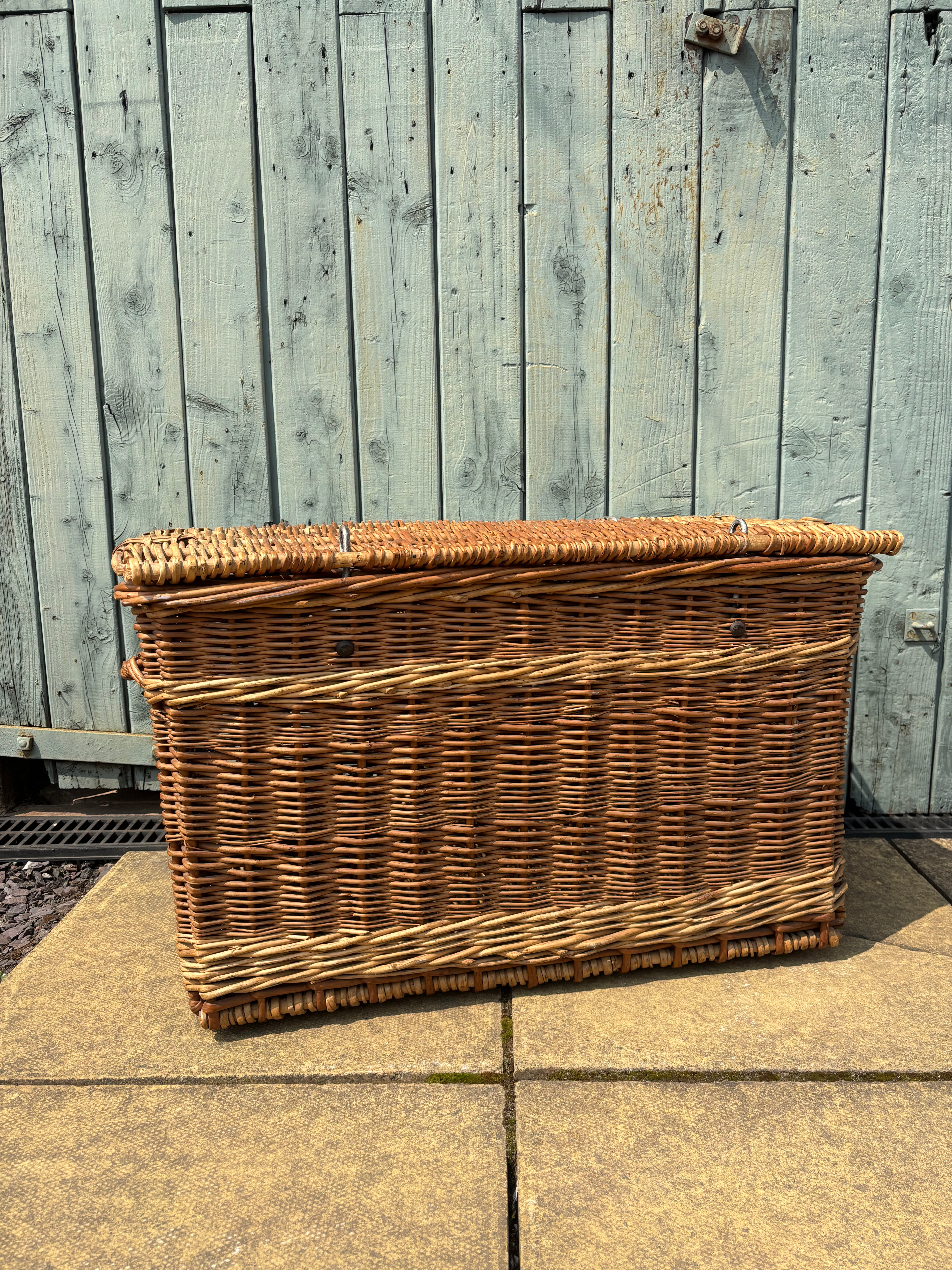 Large Wicker Basket with Lid
