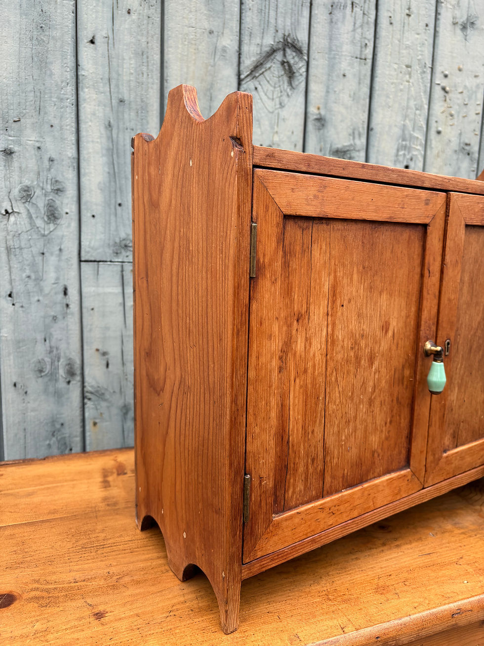 Thumbnail: Pine Wall Cabinet with Shelf 