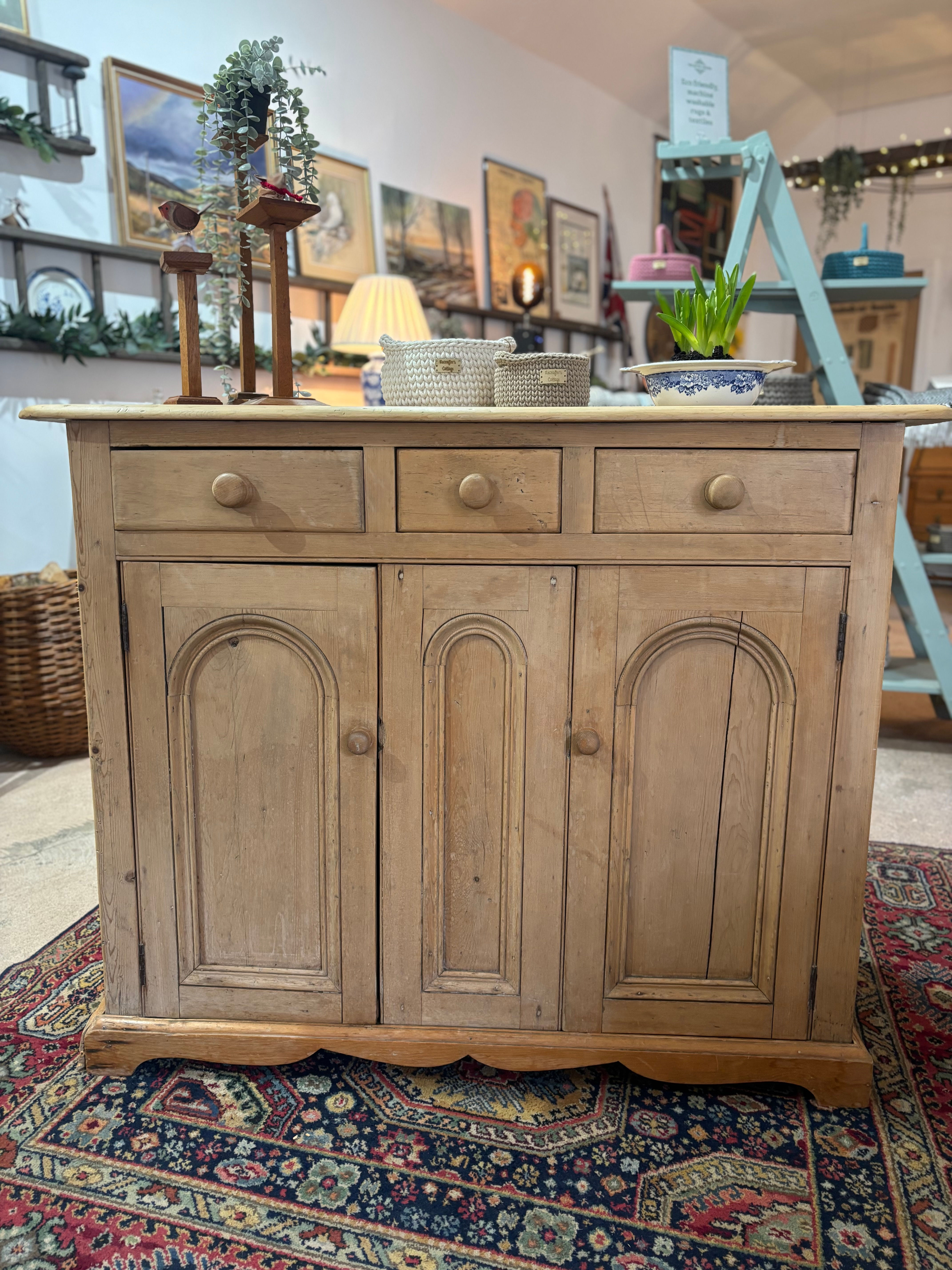 Stripped Pine Scottish Dresser 