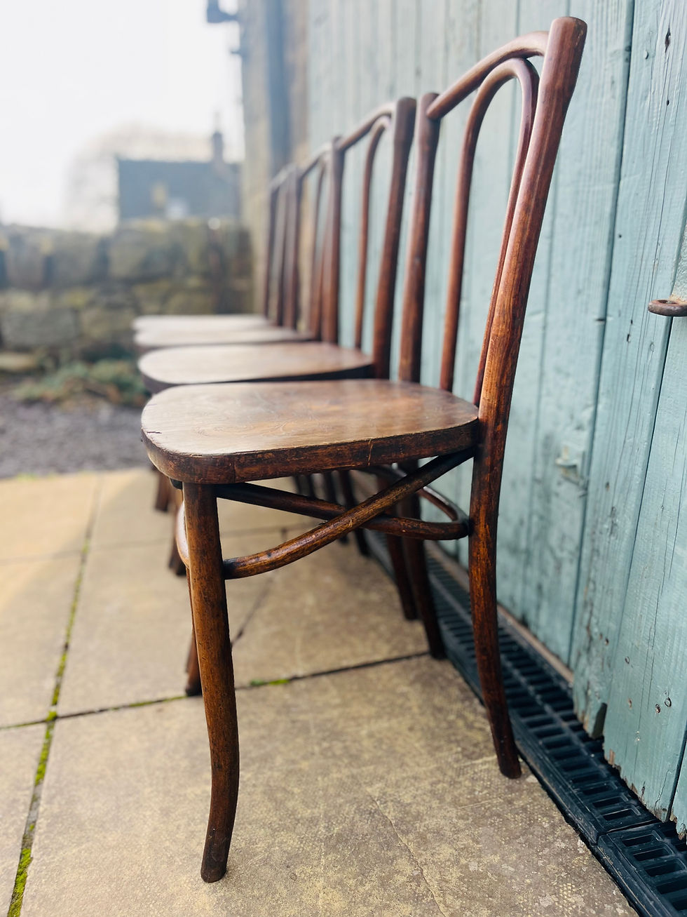 Thumbnail: Set of Four Bentwood Chairs