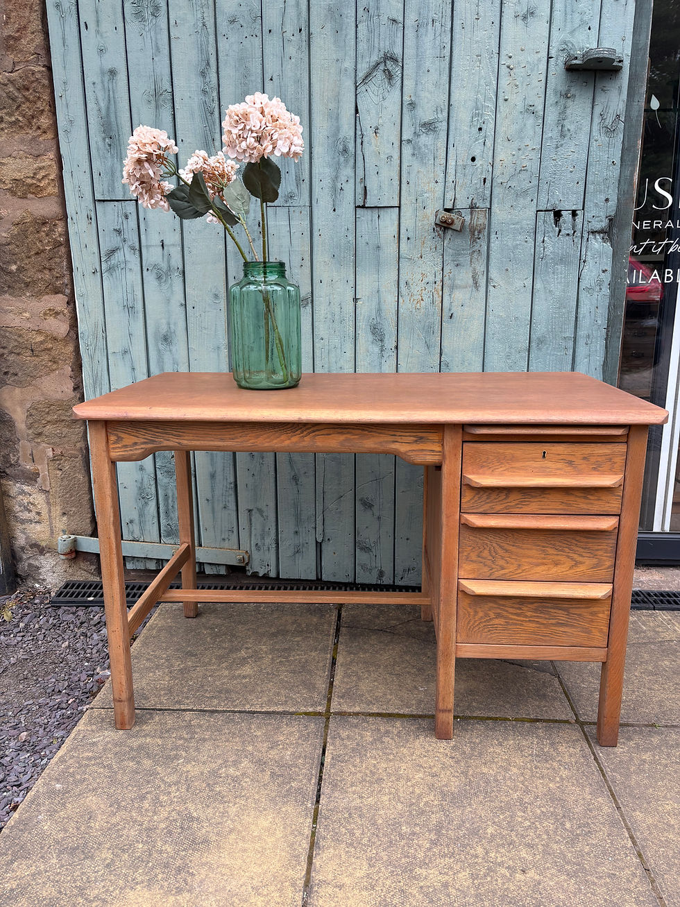 Thumbnail: Mid Century Oak & Beech Desk 