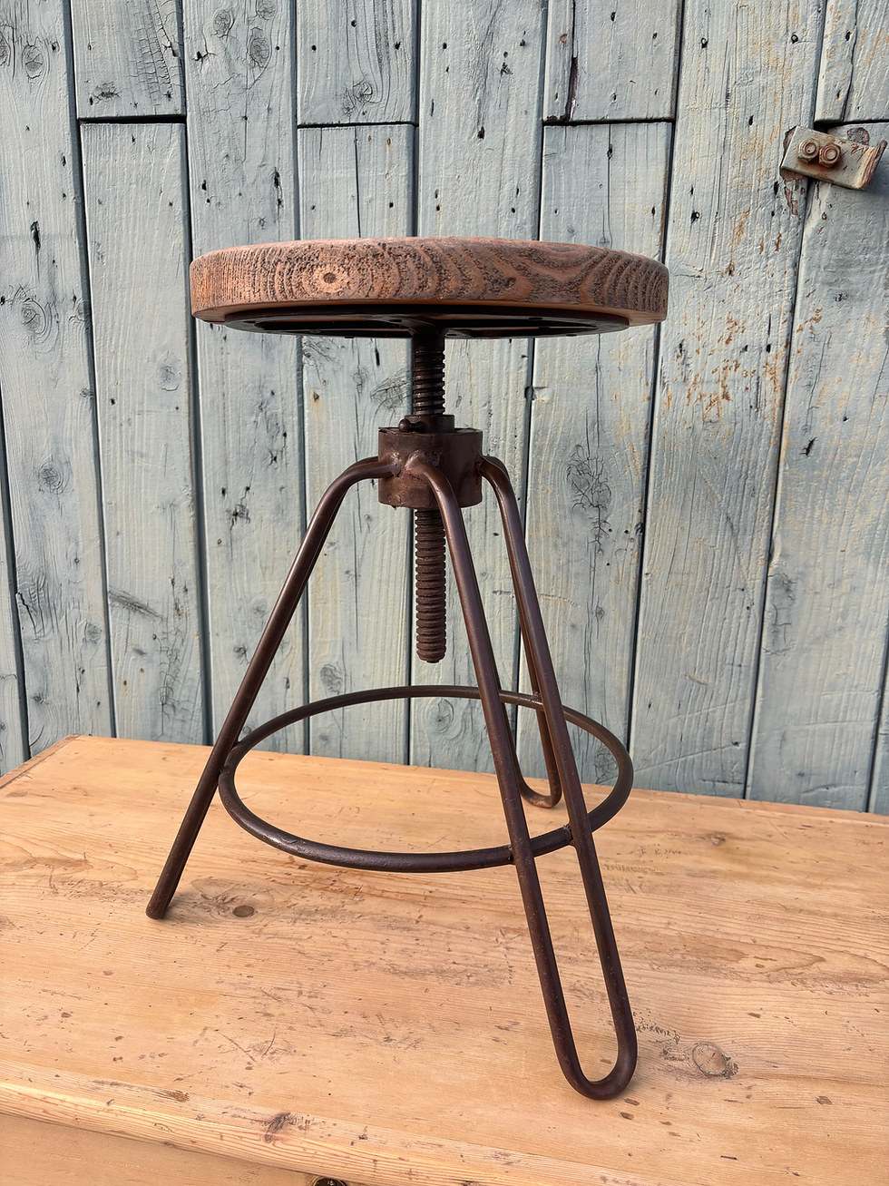 Thumbnail: Industrial Style Metal Revolving Stool 