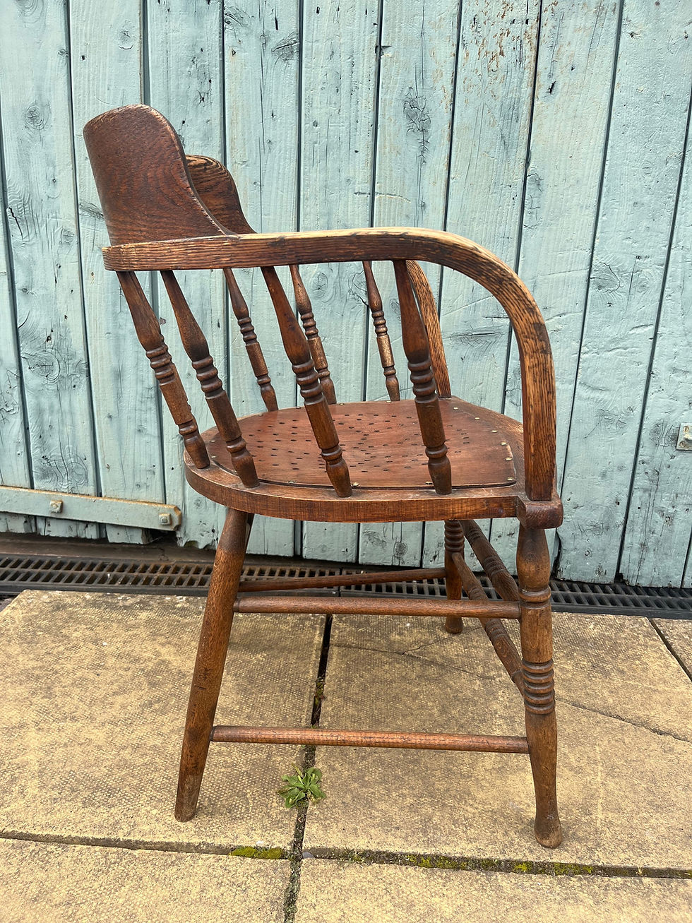 Thumbnail: Antique Oak Tub Chair 