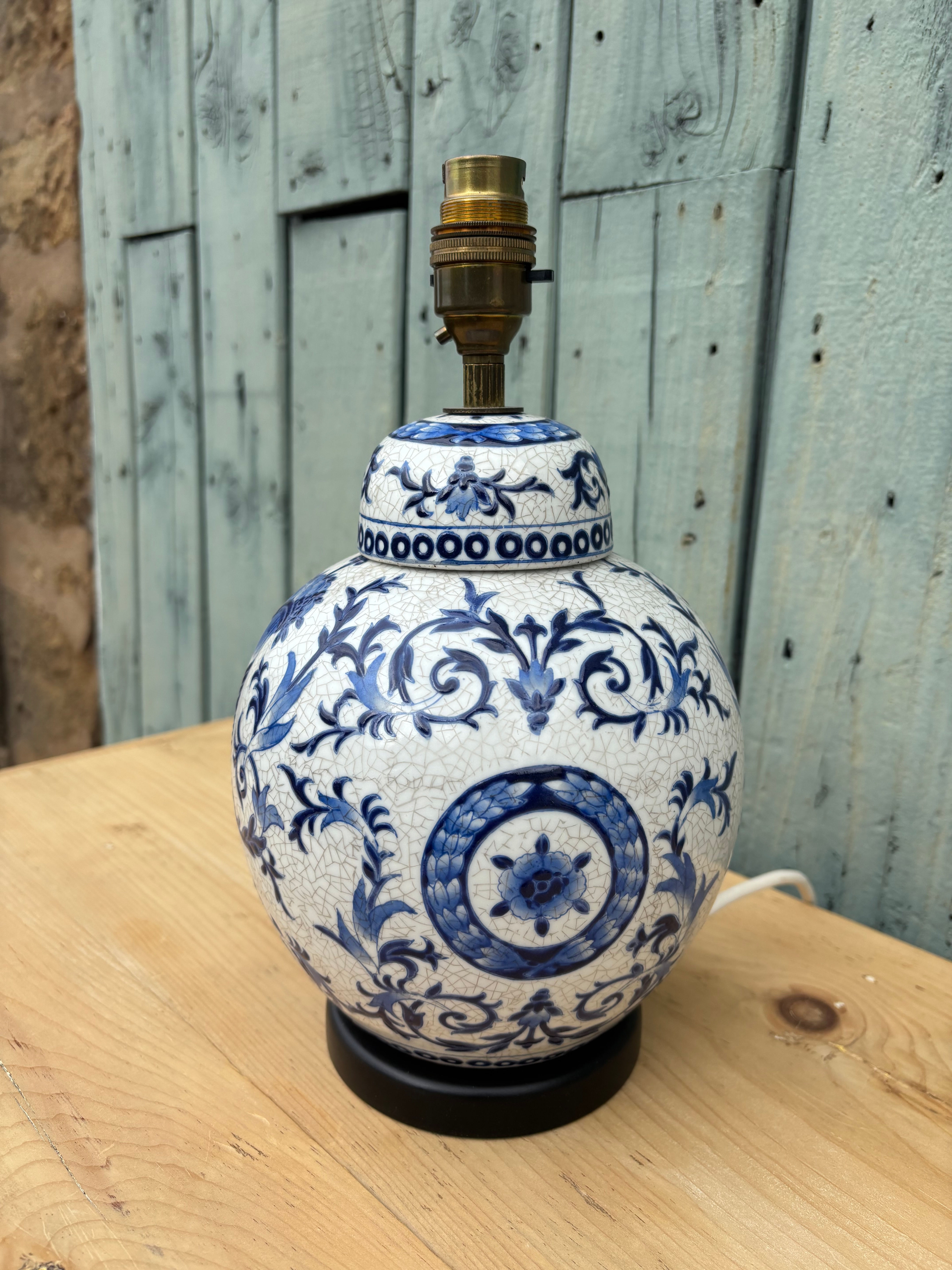 Blue & White Ginger Jar Lamp
