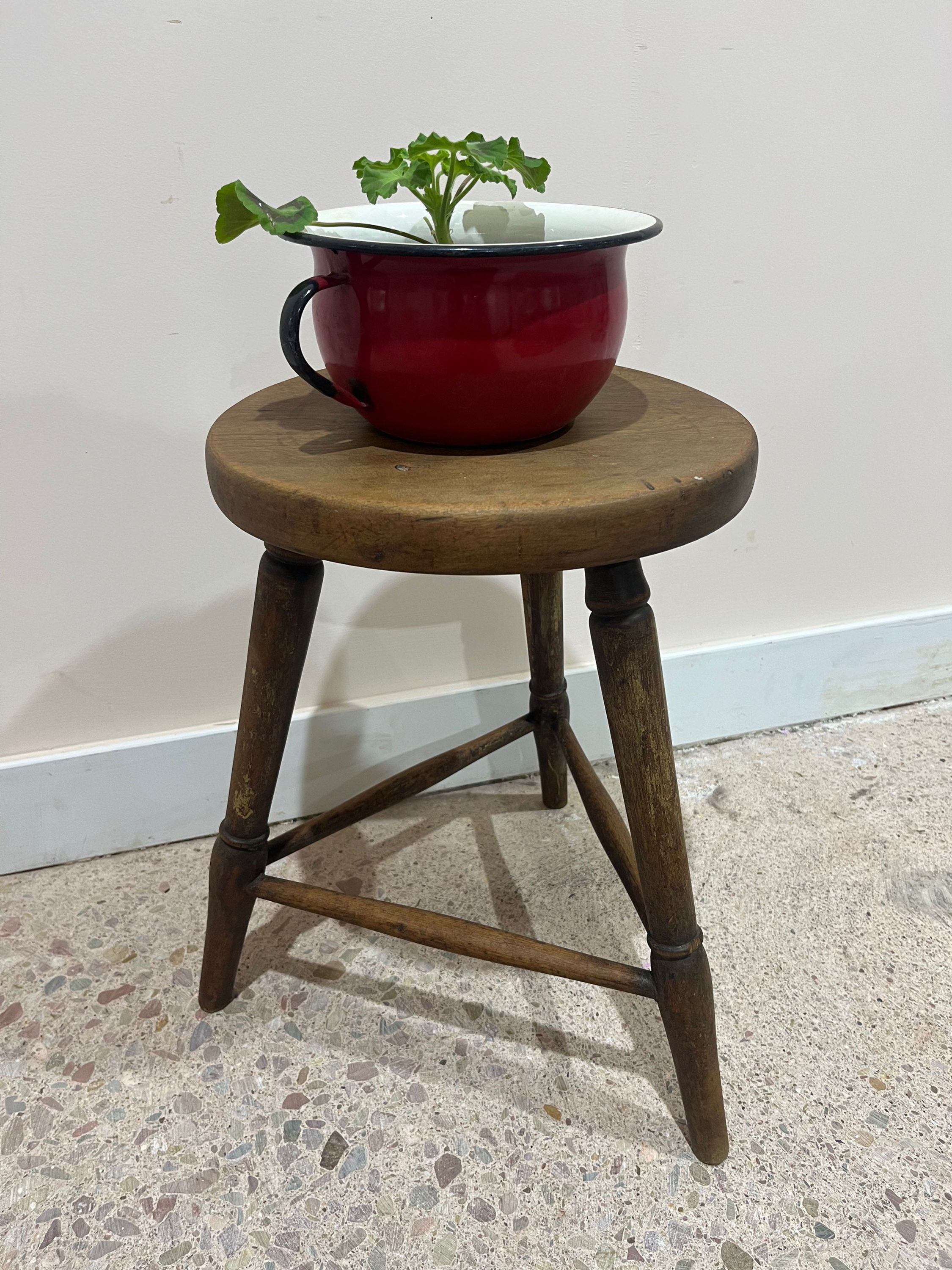 Solid Wood Tripod Stool 